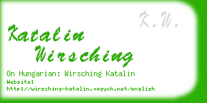 katalin wirsching business card